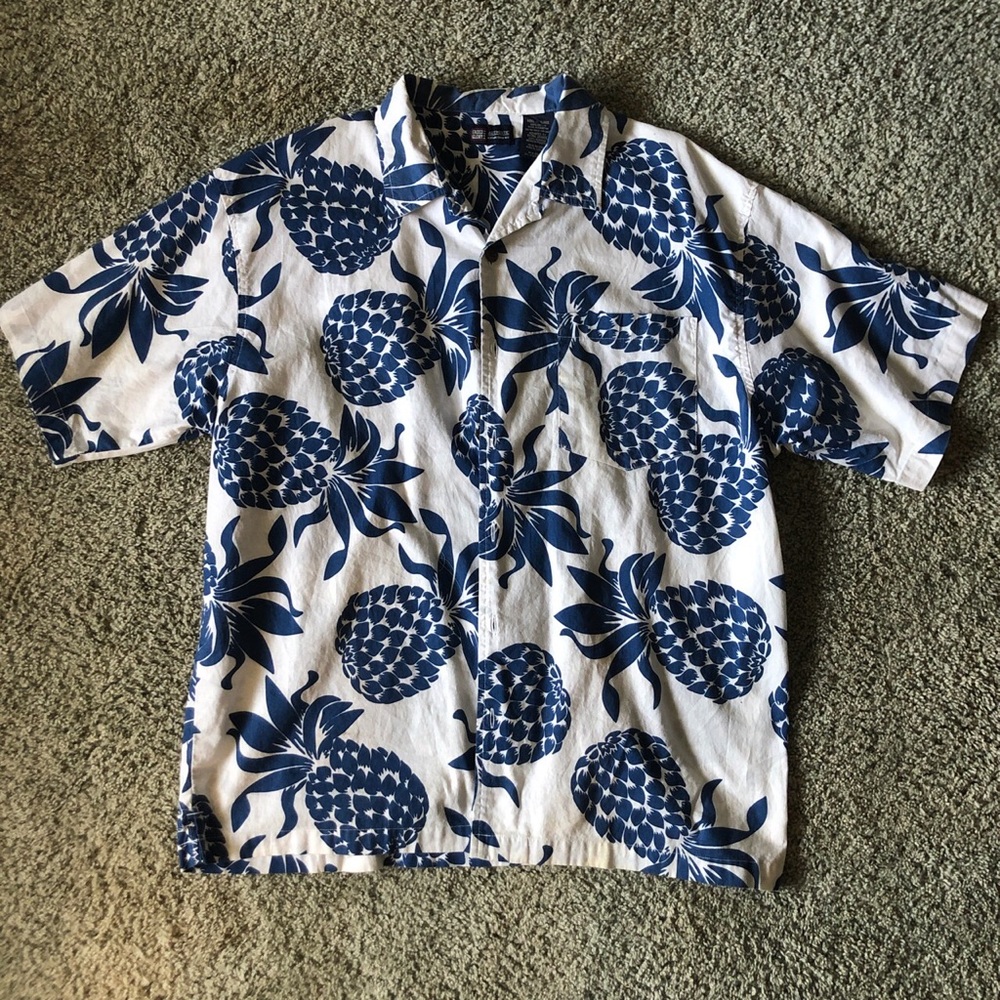 Y2K tropical button up shirt